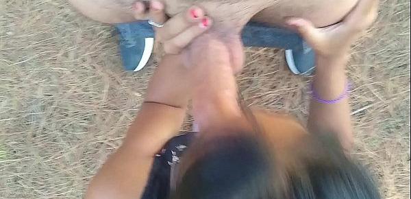 BLOWJOB AL AIRE LIBRE EN BOSQUE CHILENO